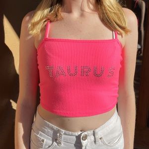 Taurus bling tank top